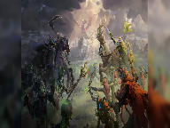 Эпичная битва между Фракциями Некрополис и Роща в Heroes of Might and Magic: Olden Era. Wallpaper.