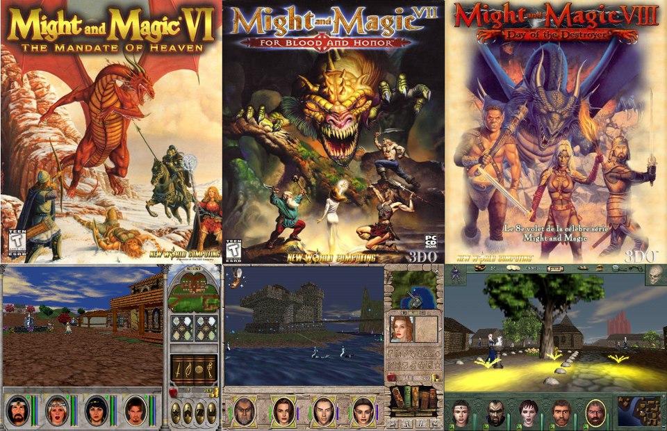 Обложки игр Might & Magic 